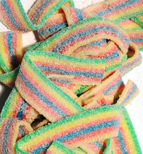 Sour Rainbow Belts Tub - 9ct