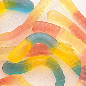 Squiggles Neon Gummi Worms - 5lb