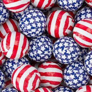Stars & Stripes Foil Chocolate Balls - 5lb
