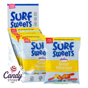 Surf Sweets Sour Worms 2.75oz Bag - 12ct