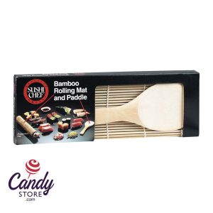 Sushi Chef Bamboo Rolling Mat & Paddle - 6ct