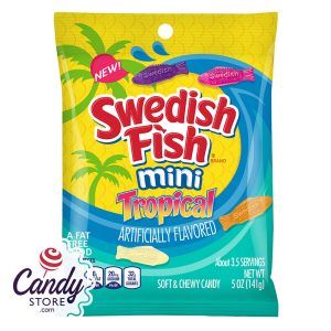 Swedish Fish Mini Tropical 5oz Peg Bag - 12ct