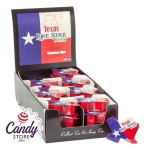 Texas Lone Star Flag Texas Shape Mints Tin - 24ct