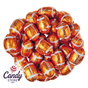 Thompson Milk Chocoalte Foiled Footballs - 10lb