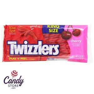 Twizzlers King Size Pull & Peel Cherry - 15ct
