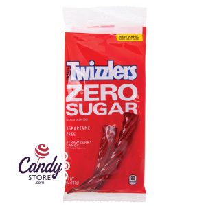 Zero Sugar Twizzlers Straw Twists Candy - 12ct Peg Bags