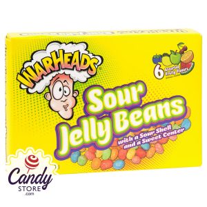 Warheads Sour Jelly Beans 4oz Theater Box - 12ct