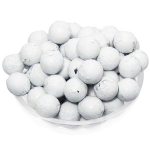 White Foil Chocolate Balls - 10lb