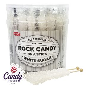 White Rock Candy Crystal Sticks - 36ct Tubs