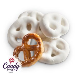 White Yogurt Mini Twist Pretzels - 15lb