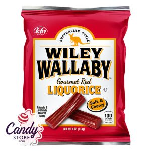 Wiley Wallaby Australian Style Red Liquorice 4oz Peg Bag - 16ct