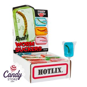Real Worms Pops Assorted Worm Lollipops - 36ct