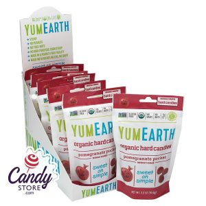 Yumearth Pomegranate Pucker Drops 3.3oz Peg Bags - 6ct