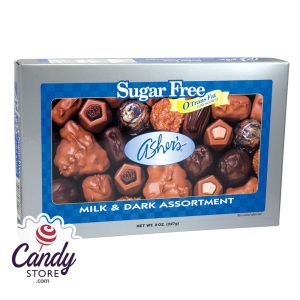 Sugar Free Milk And Dark Chocolate Asher's Assortment Boxes  8oz - 12ct