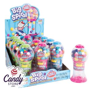 Dubble Bubble Gumball Machines Big Spiral Assorted Fruit Gumballs - 12ct