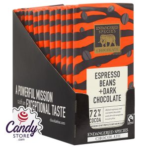 Endangered Species Chocolate Bars Espresso Dark 3oz - 12ct