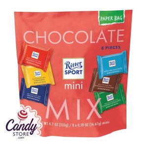 Mini Ritter Sport Chocolate Mix 8-Piece - 10ct Pouches