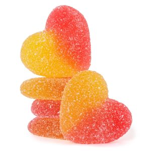 Sour Gummi Peach Hearts - 5lb