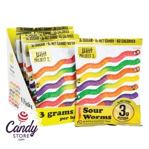 Project 7 Sour Gummy Worms Pouch Low Sugar - 8ct