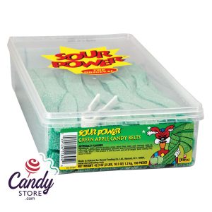 Sour Power Apple Sour Belts Tub - 150ct