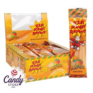 Sour Power Straws Mango - 24ct