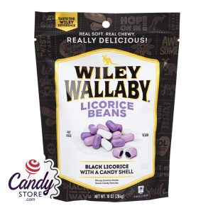 Wiley Wallaby Licorice Beans w Candy Shell - 10ct Pouches